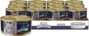 Blue Buffalo Wilderness High Protein Grain Free, Natural Mature Pate Wet Cat Food